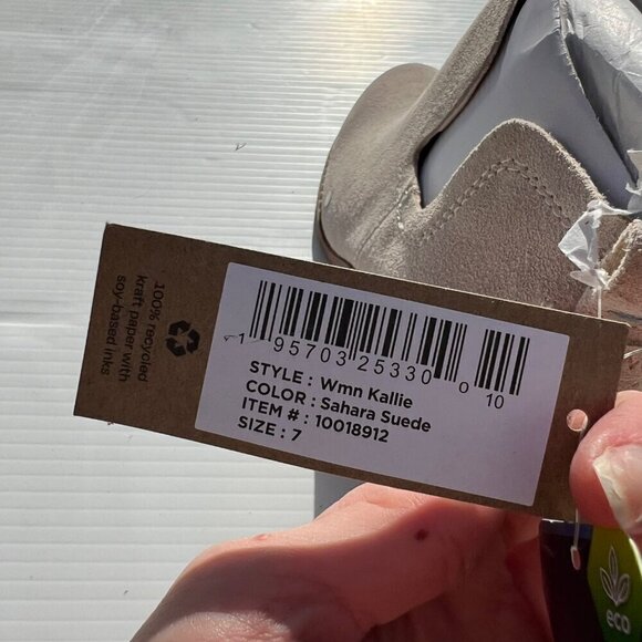 Toms Kallie Ankle Boot Booties Size 7 Sahara Suede Beige - Picture 14 of 15